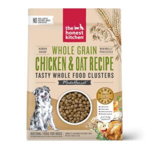 The Honest Kitchen Whole Food Clusters Whole Grain Chicken & Oat Dry Dog Food – Human-Grade, Nutrient-Rich Recipe – 5 lb Bag